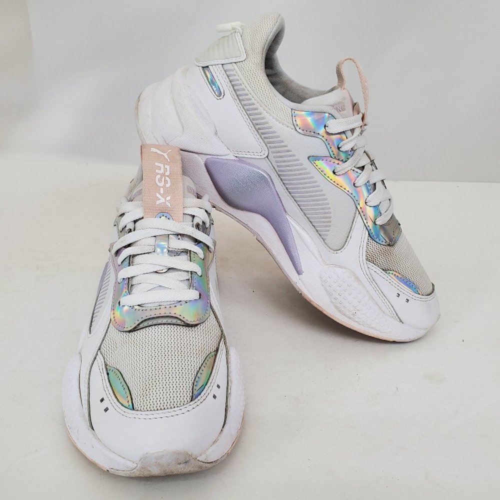 PUMA RS-X 374209-01 Iridescent White Purple Heather Women’s Sneaker Size 8